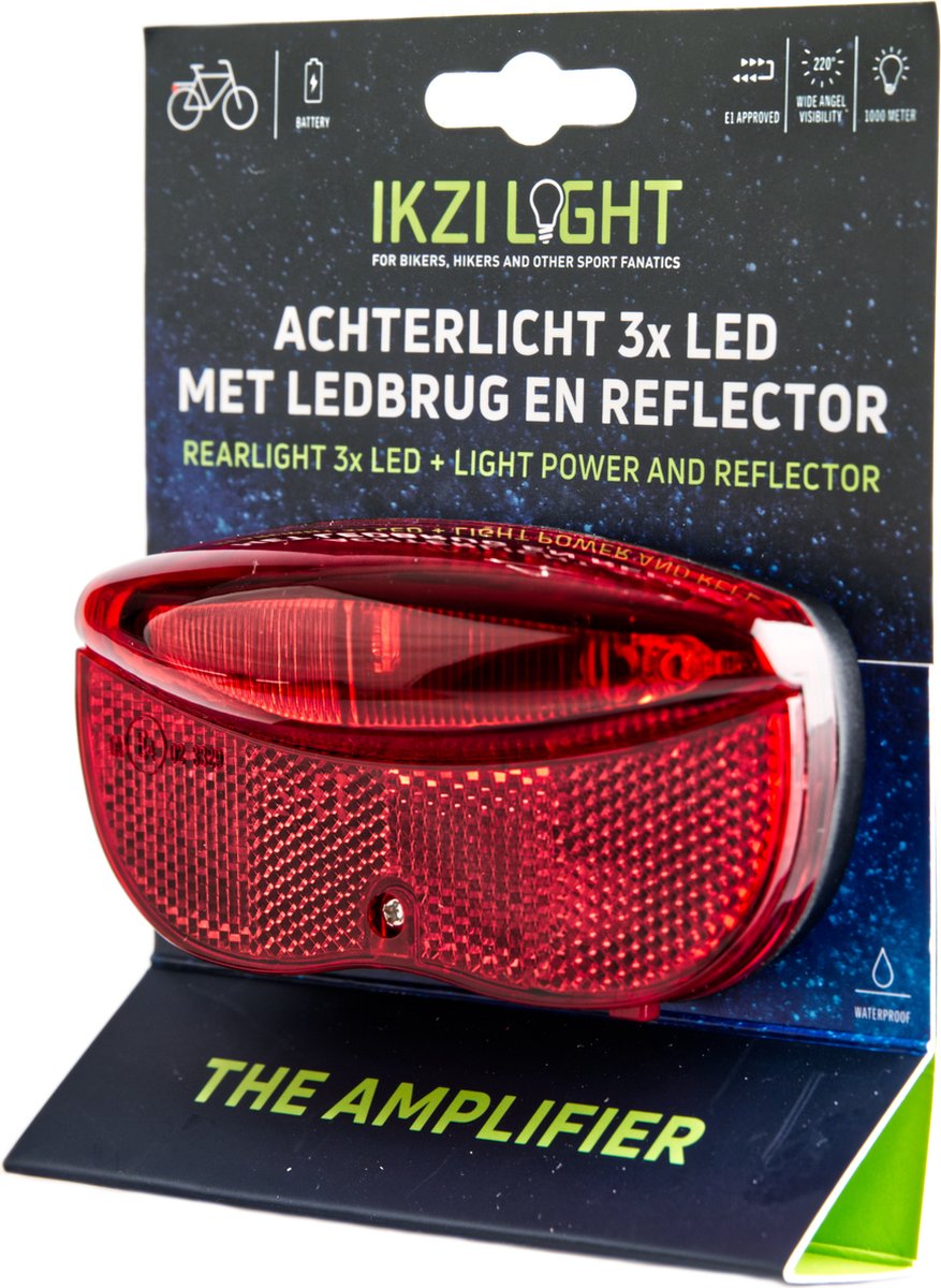 Ikzi Light Achterlicht - 3 LED's, 50mm montage, IPX4 waterdicht thumbnail 3