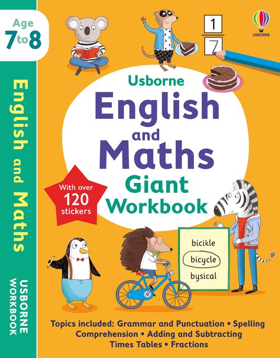 Foto: Usborne workbooks usborne english and maths giant workbook 7 8