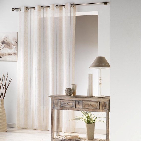 Douceur d'Intérieur, Tenda con occhielli, 140 x 240 cm, colore: Grigio Etamina 1626823