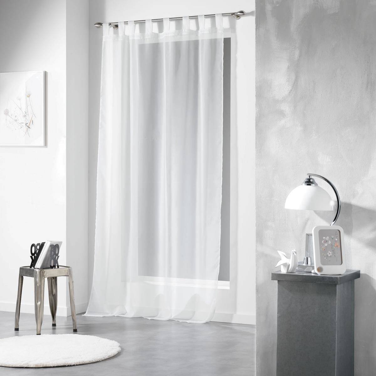 Gordijn voor de woonkamer met lussen VOLINE, glad, 135 x 240 cm
