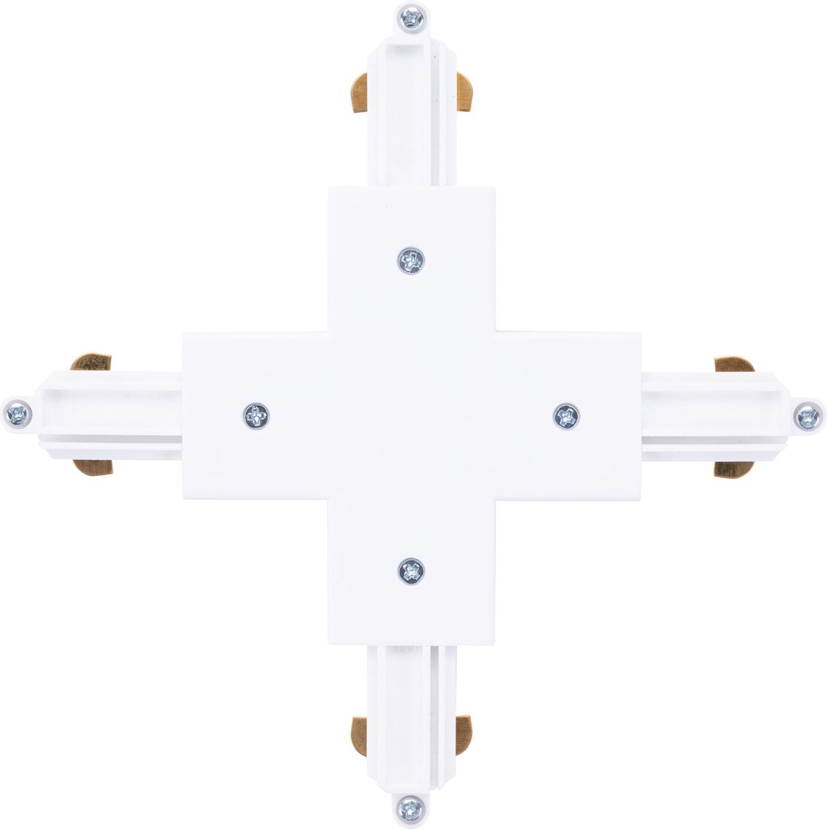 Ledvion - 1-Fase Rail X-Vorm Connector (Wit) - Naadloze Intergratie 1-Fase