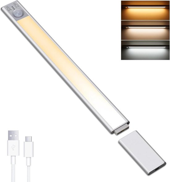 daphoeu 6 Stück Nachtlicht it Bewegungselder USB Wiederaufladbar