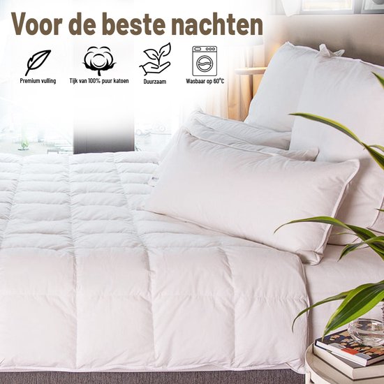 BEFA NATUR oreiller en plumes 40x80cm | oreiller 100% plumes |750g poids de remplissage | hypoallergénique (NOMITE) | bien-être animal (DOWNPASS) | OKEO-TEX classe 1 | Made in Germany