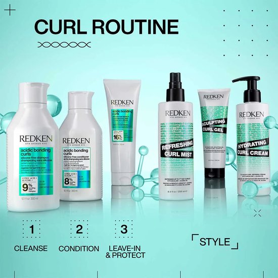 Redken Refreshing Curl Mist - Rafraîchit les boucles jusqu'à 7 jours sans lavage - 250ml