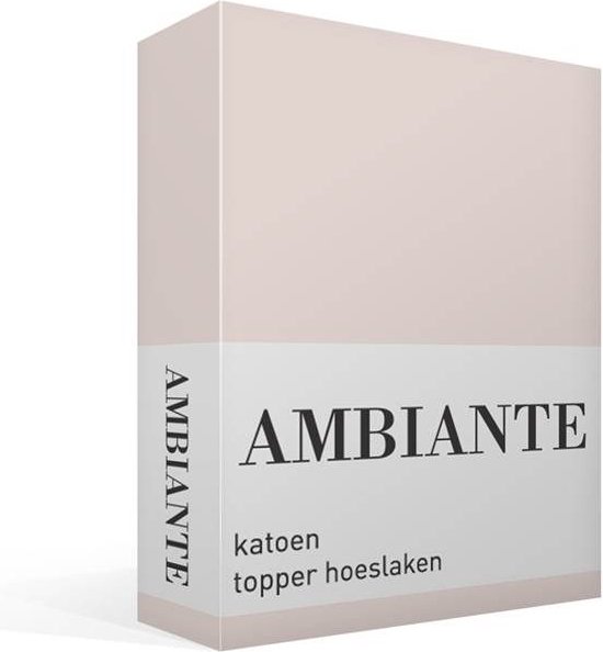 Emballage d'un drap-housse Ambiante en coton, couleur sable.