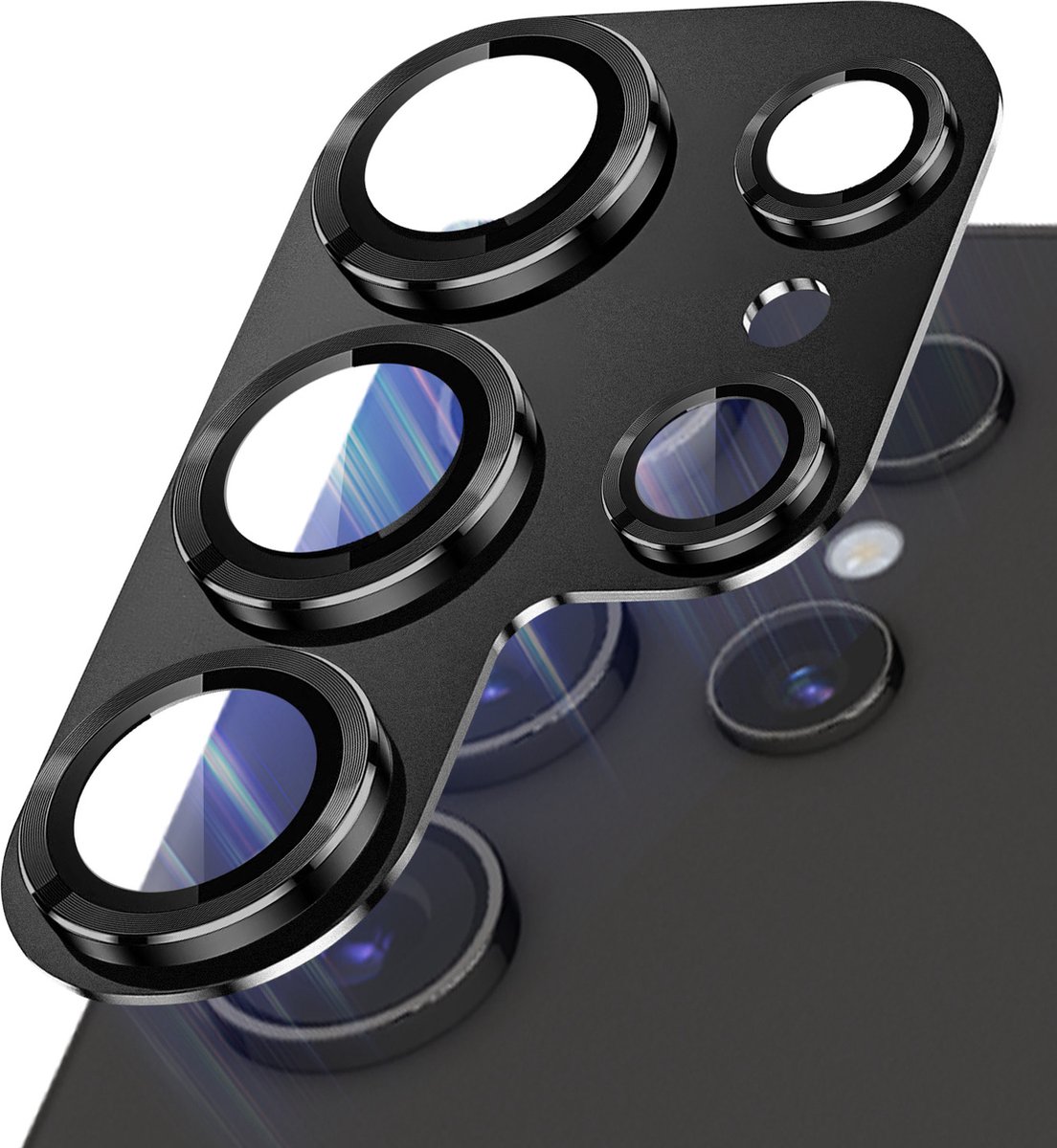 ENKAY, Beschermfolie voor achtercamera Geschikt voor Samsung Galaxy S24 Ultra Camera, Zwart