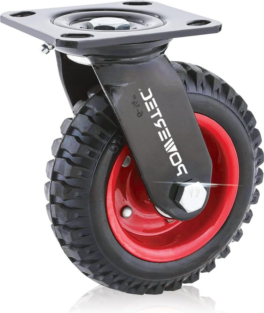 Swivel Heavy Duty Industriële Caster 6-1/4-Inch Zwart - Heavy Duty Industriële Caster