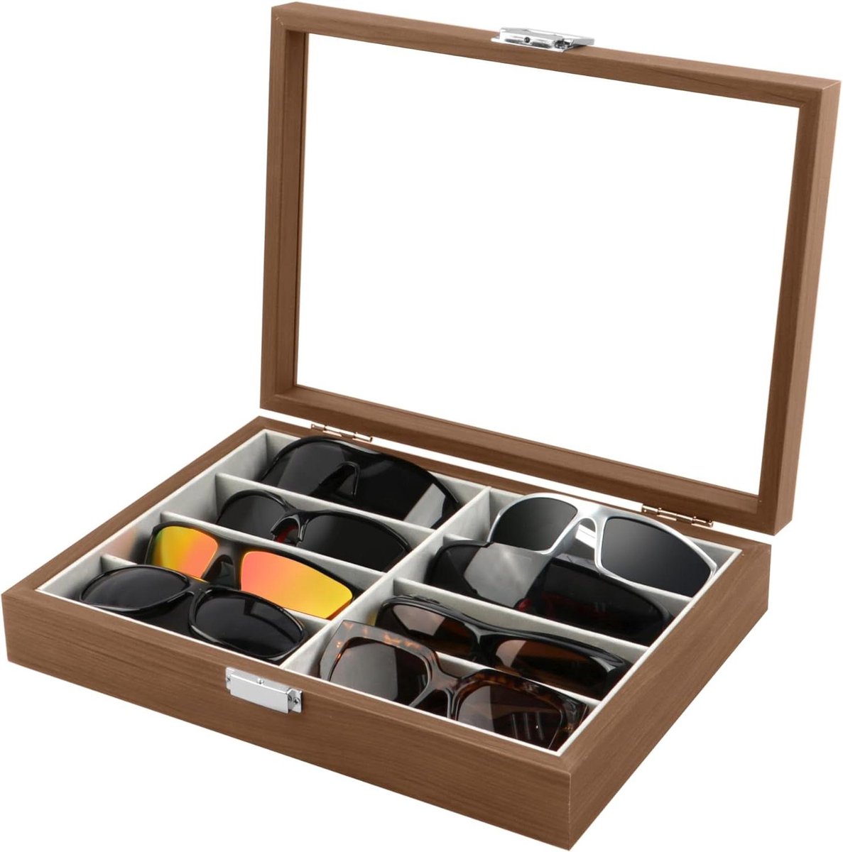 Zonnebril Organizer Etui 8 Slot Bril Display Opbergdoos - Bewaar je zonnebrillen georganiseerd