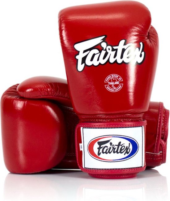 Fairtex BGV1 Muay Thai Bokshandschoenen 16 Oz – Premium Leer – Rood