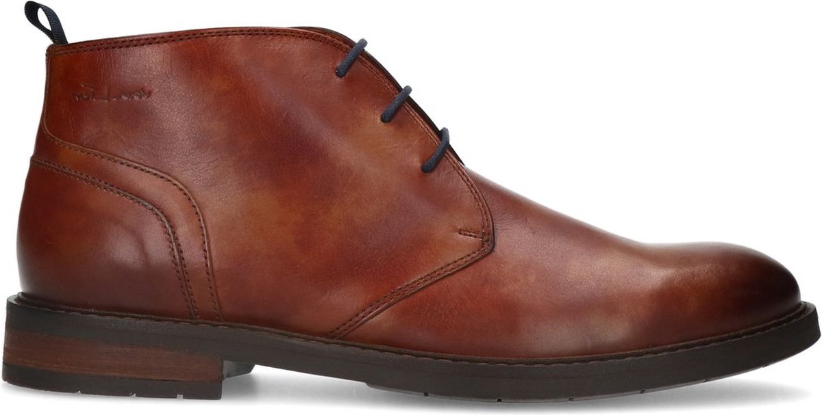 Van Lier - Heren - Cognac leren veterschoenen - Maat 42