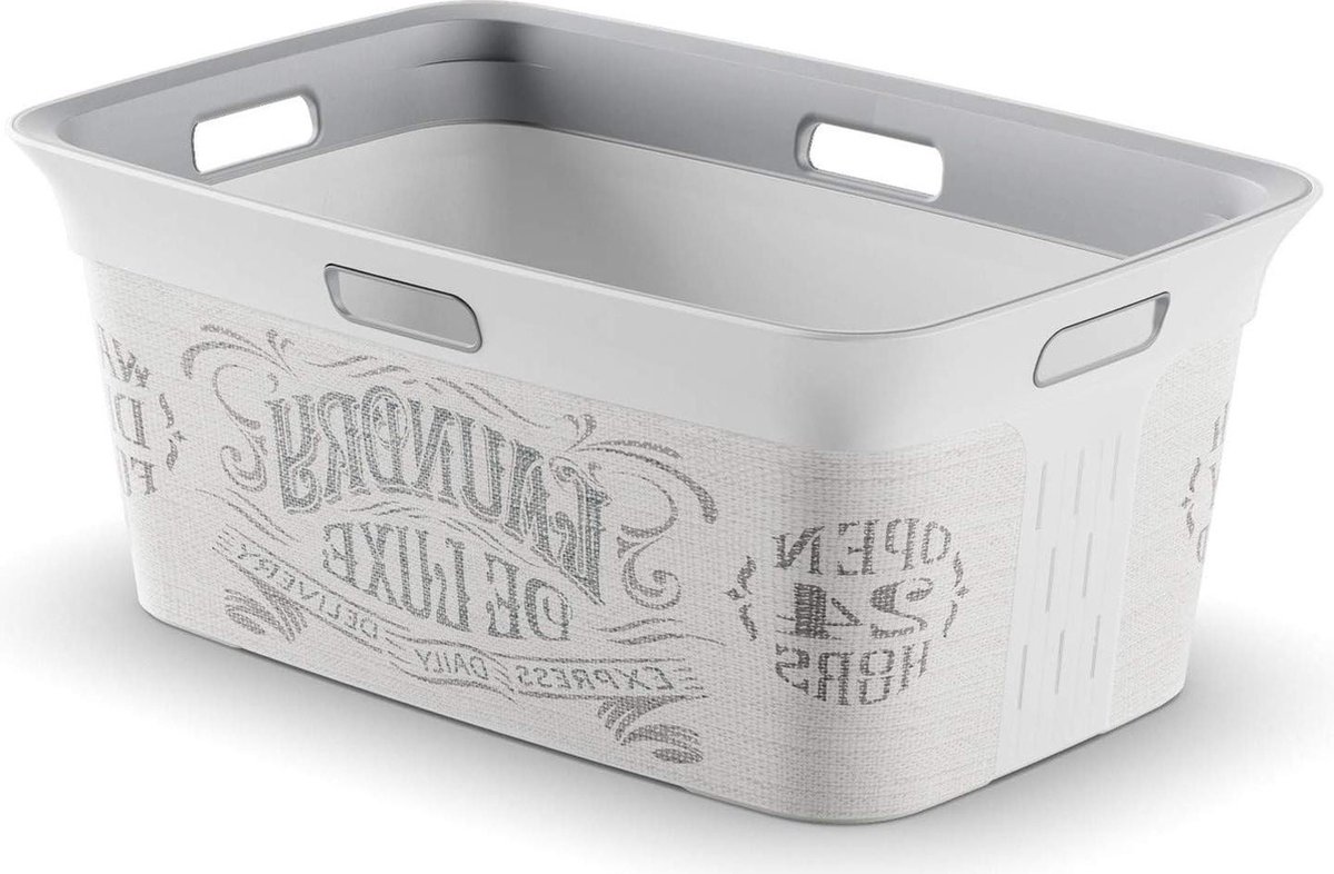 Goedkoopste Wasmand KIS 6709000 Chic Laundry Bag 45 liter kunststof meerkleurig 59x39x27 cm - opbergmand voor de waskamer - stijlvolle wasmand met deksel wasmand