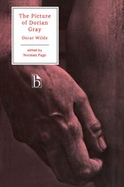 De omslag van "The Picture of Dorian Gray" van Oscar Wilde, bewerkt door Norman Page, toont een close-up van een hand in donkere tinten.