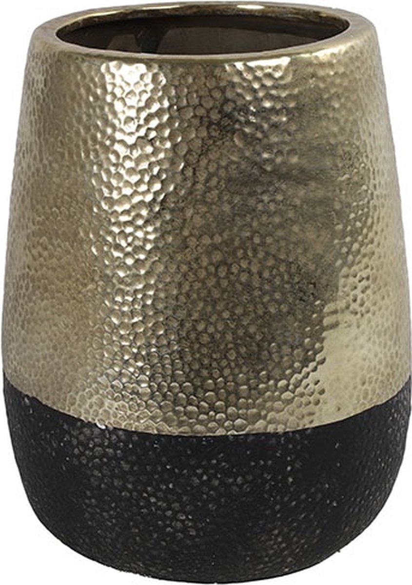 Countryfield Bloempot Terri aardewerk L22,5B22,5H28CM goud