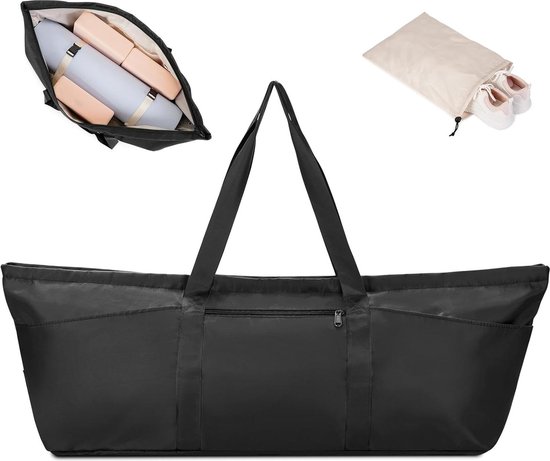 Grote yogamat tas Grote yogatas voor mat en accessoires met zijvak | Past op de meeste... | bol