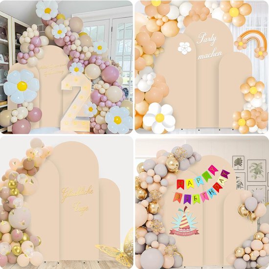 Mateju Anniversaire Couverture Toile De Fond Arche Ronde, Motif Fleurs Papillon Couverture De Toile De Fond Round Backdrop Cover Pour Banquet Cérémonie Fête (Diamètre 6.6FT,Fleurs De Pivoine