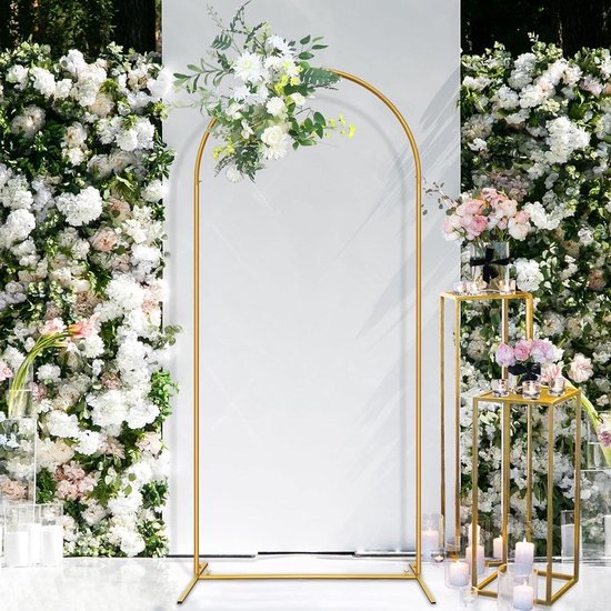 Bruiloft boog achtergrond standaard, 2 x 2 m bruiloftsboog vierkant wit achtergrondstandaard voor verjaardagen, feesten, banket decoratie Bruiloft boog achtergrond standaard, 2 x 2 m bruiloftsboog vierkant wit achtergrondstandaard voor verjaardagen, feesten, banket decoratie