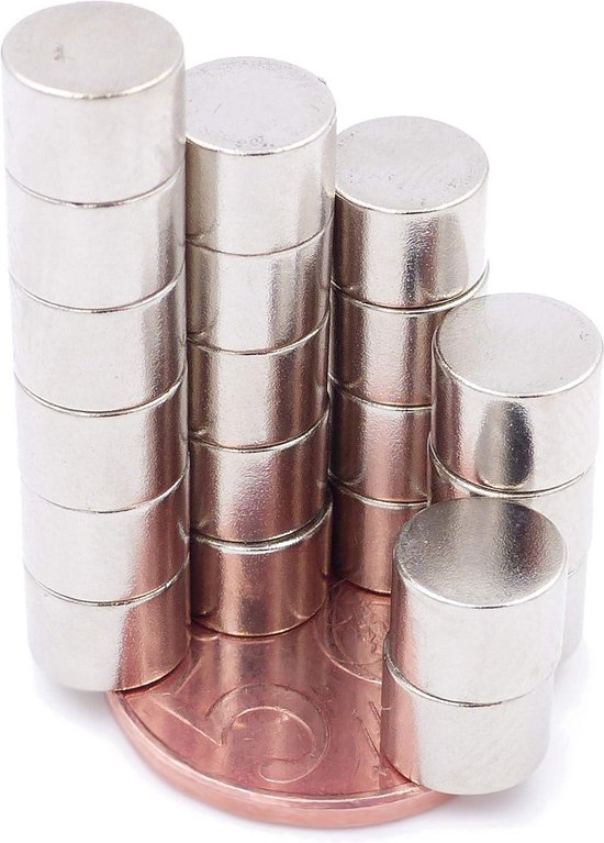 Brudazon | 25 mini schijfmagneten 1x1mm | N52 sterkste niveau