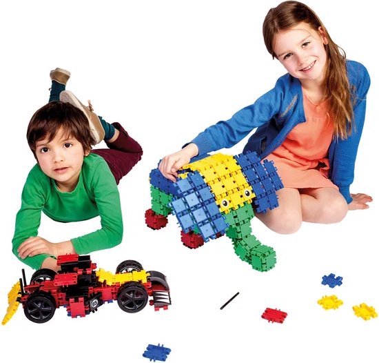 Clics bouwblokken– DUURZAAM SPEELGOED gemaakt van GERECYCLEERDE kunststof- bouwset 15 in 1 - speelgoed 4,5,6,7,8 jaar jongens en meisjes- educatief speelgoed- Montessori speelgoed- constructie speelgoed