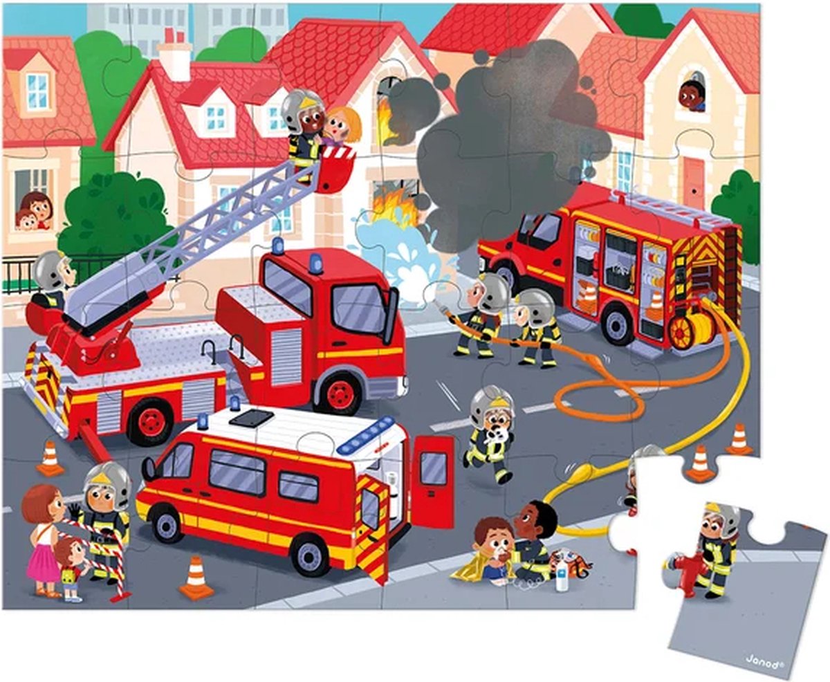 Janod - Puzzel - De brandweer — afbeelding 4