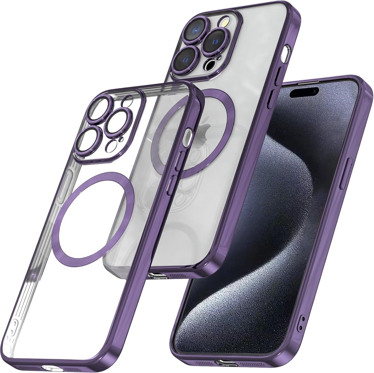 BixB hoesje geschikt voor iPhone 15 Pro Max MagSafe siliconen Backcover - Pars