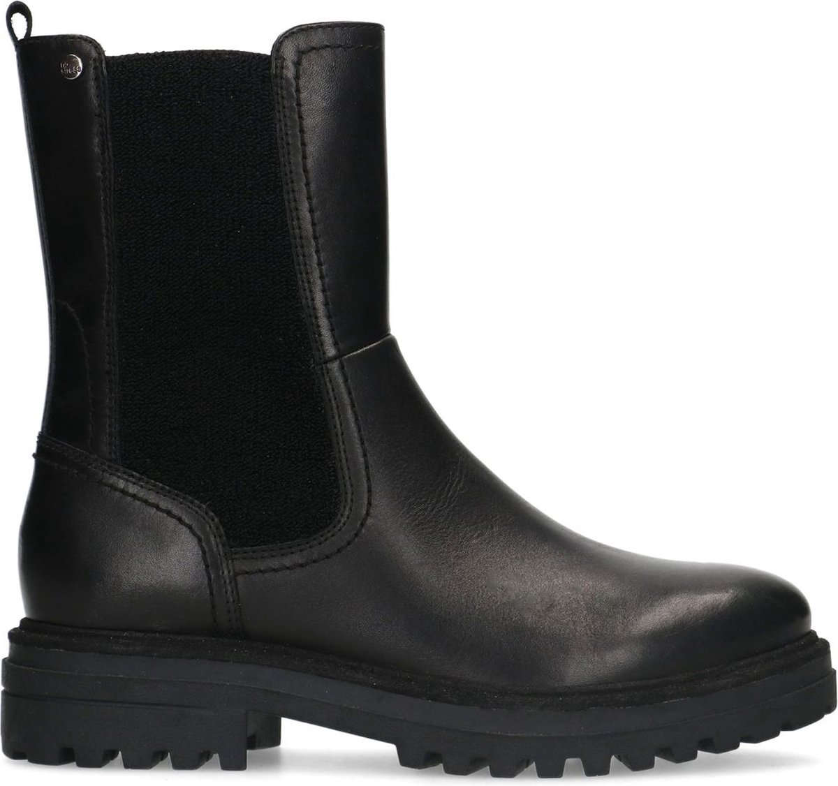 No Stress - Dames - Zwarte leren chelsea boots - Maat 37