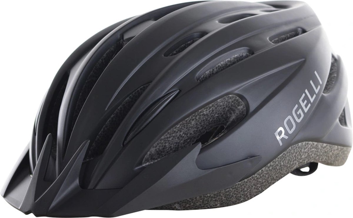 Rogelli Ferox II Fietshelm - Sporthelm - Helm Volwassenen - Zwart - Maat S/M - 54-58 cm