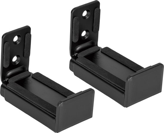 Ophangbeugel voor Soundbars - 2 stuks - Universeel - Met anti-slip - Bevestiging aan muur - Zwart
