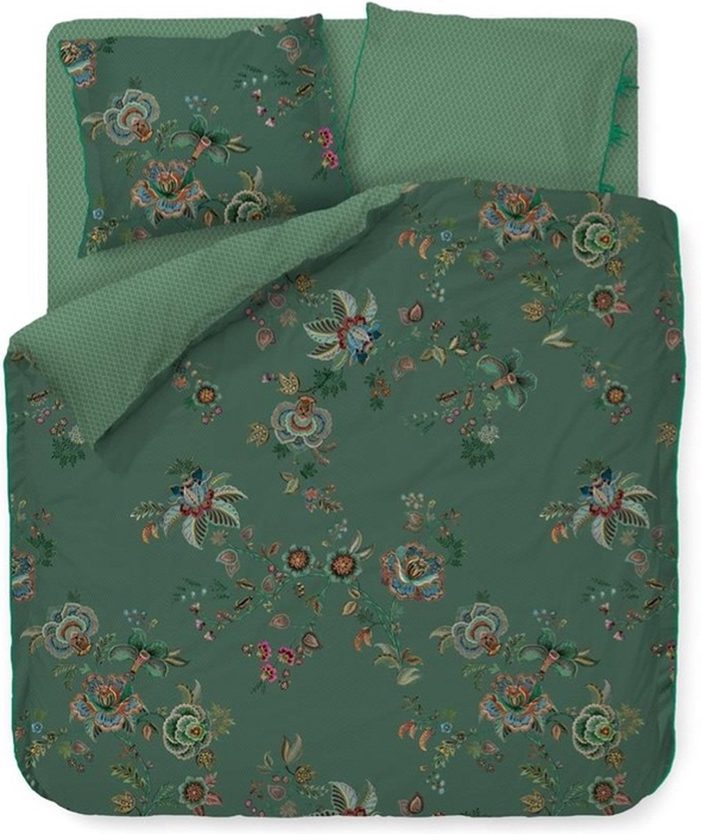 Pip Studio Dekbedovertrek Cece Fiore Green Lits-jumeaux