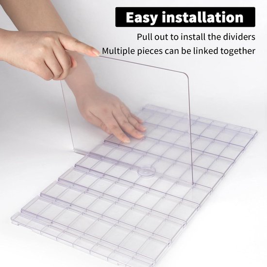 6 stuks doorzichtige acryl plankverdelers kast en plank organisatie essentials voor slaapkamer en kantoor eenvoudig te installeren verdeler voor beter opslagbeheer