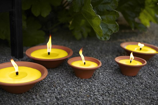 SPAAS Kaarsen - Buitenkaars Citronella Royal Flame in Terracotta Schaal -...