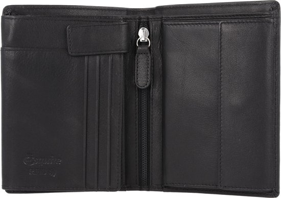 Esquire Leren Portemonnee Viktoria Wallet Black Zwart