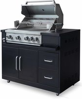 Bol.com Oviala - Gasbarbecue met 4 branders en spit voor buitenkeuken aanbieding