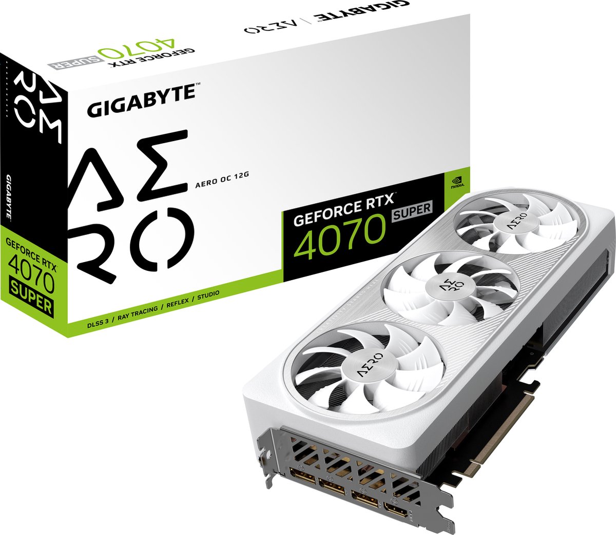 【憂生】GIGABYTE AERO 12G RTX 4070 SUPER Gigabyte AERO GeForce RTX 4070 SUPER OC 12G NVIDIA 12 GB GDDR6X | bol