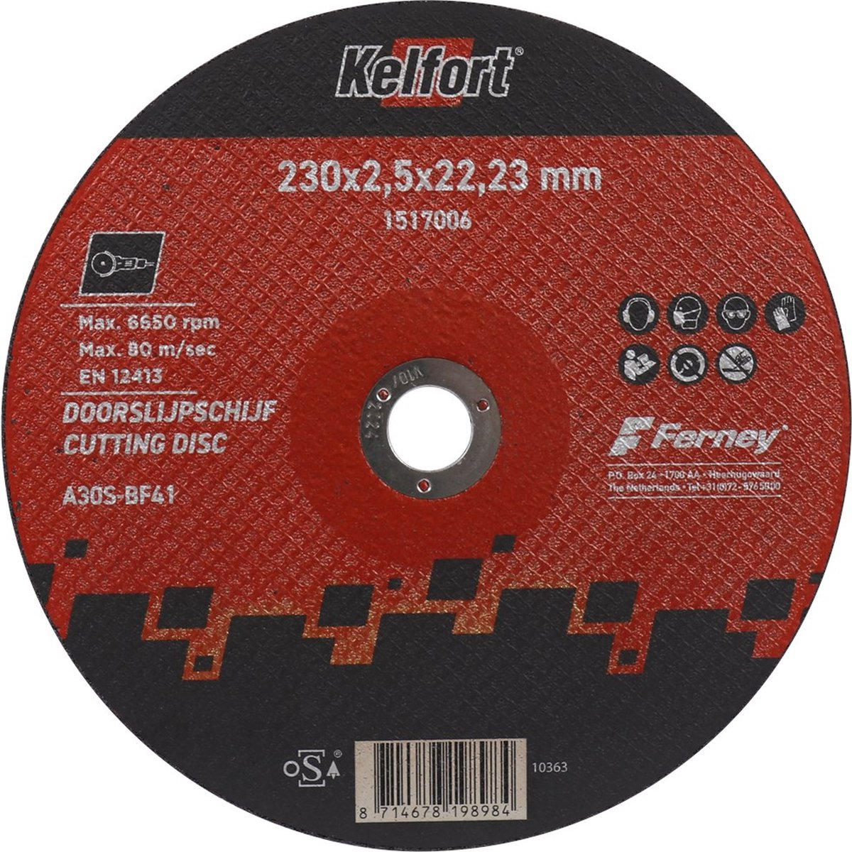 Kelfort Doorslijpschijf 230x2,5x22,23mm - 1517006