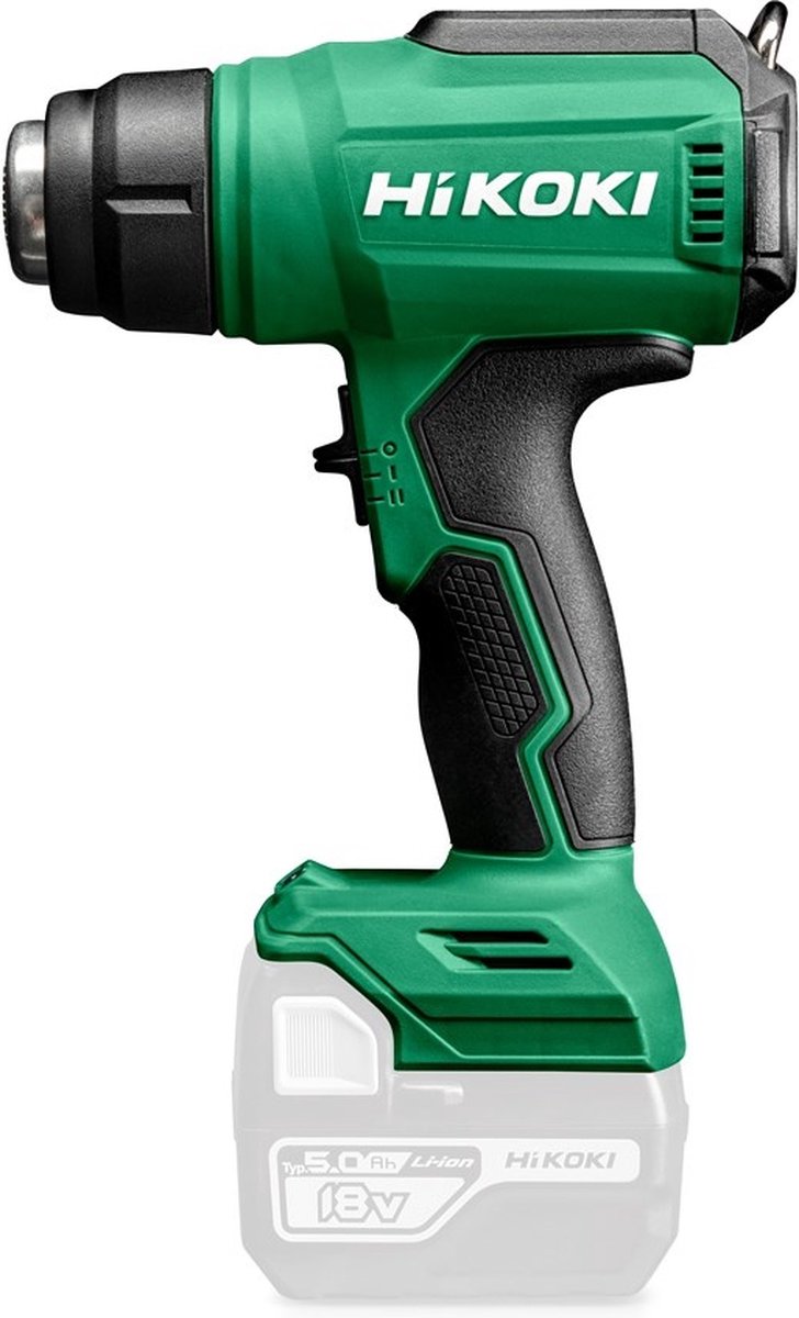 HETELUCHTPISTOOL 18V - 2.000W - INSTELBARE TEMPERATUUR 30°-550° - EXCLUSIVE (= zonder accu"s en lader) in DOOS