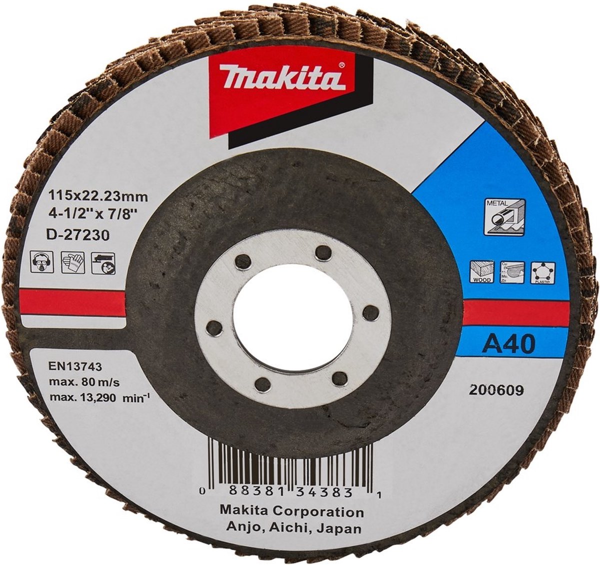 Makita D-27230 Lamellenschuurschijf A40 | 115mm
