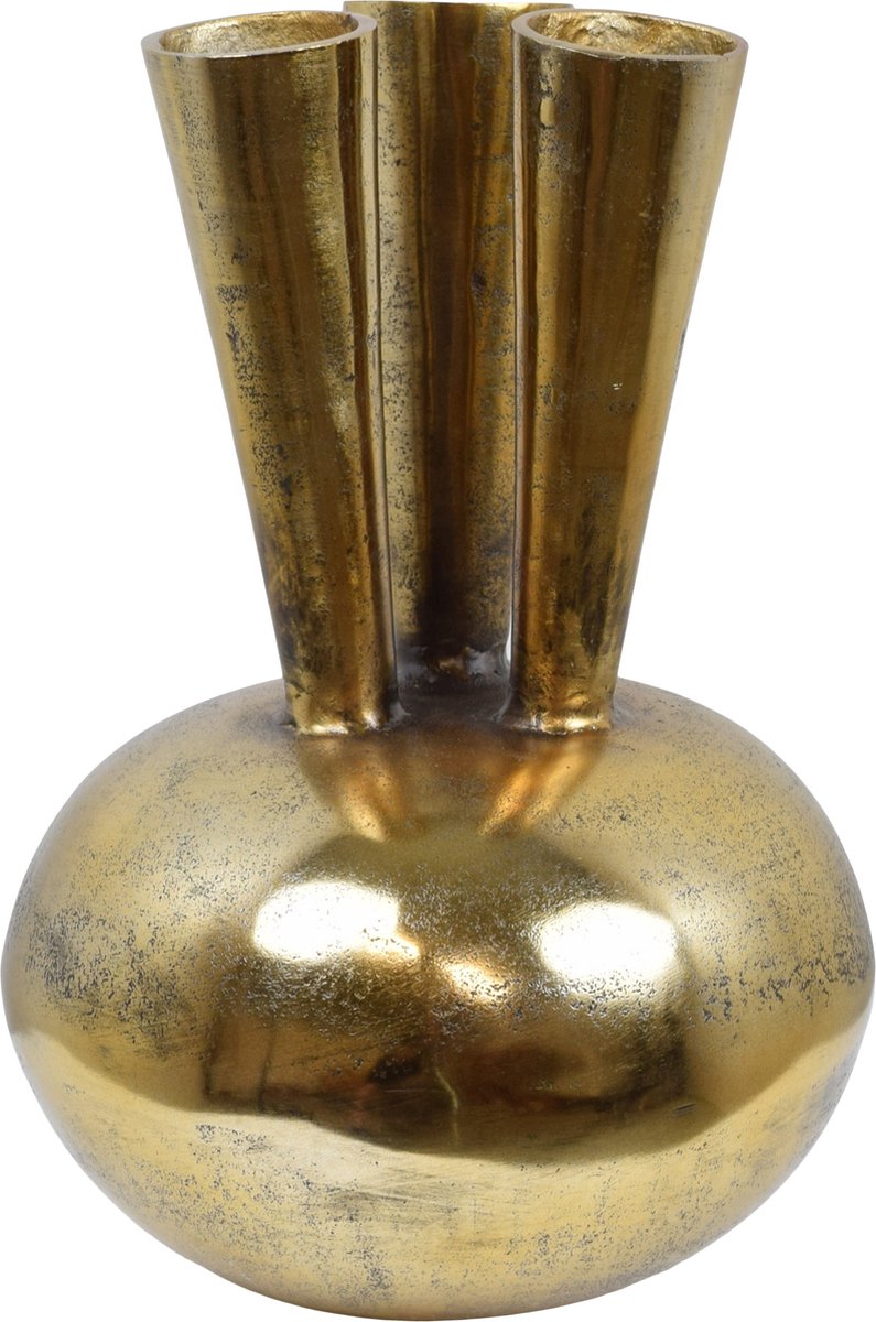 LOFT42 Tira Tulpenvaas - 3 Toeters - Antique Goud - Aluminium
