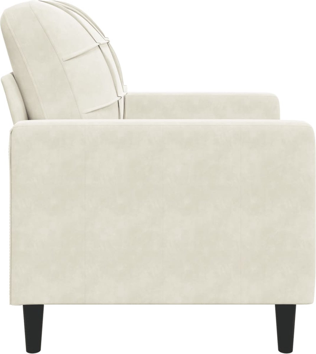 vidaXL Fauteuil - 60 - cm - fluweel - crèmekleurig