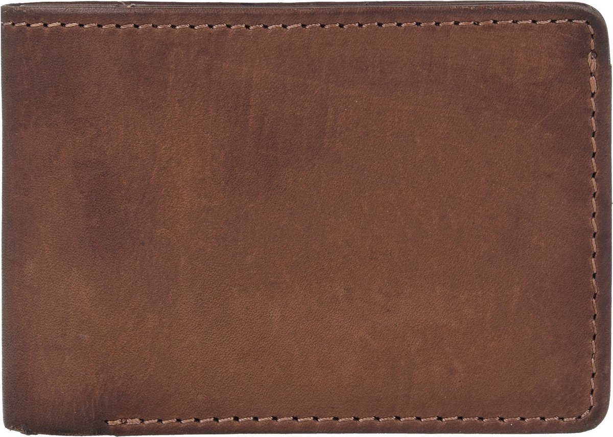 Harold's Onderzeeër Portemonnee Leer 10 cm - Jongens - Horizontaal - cognac