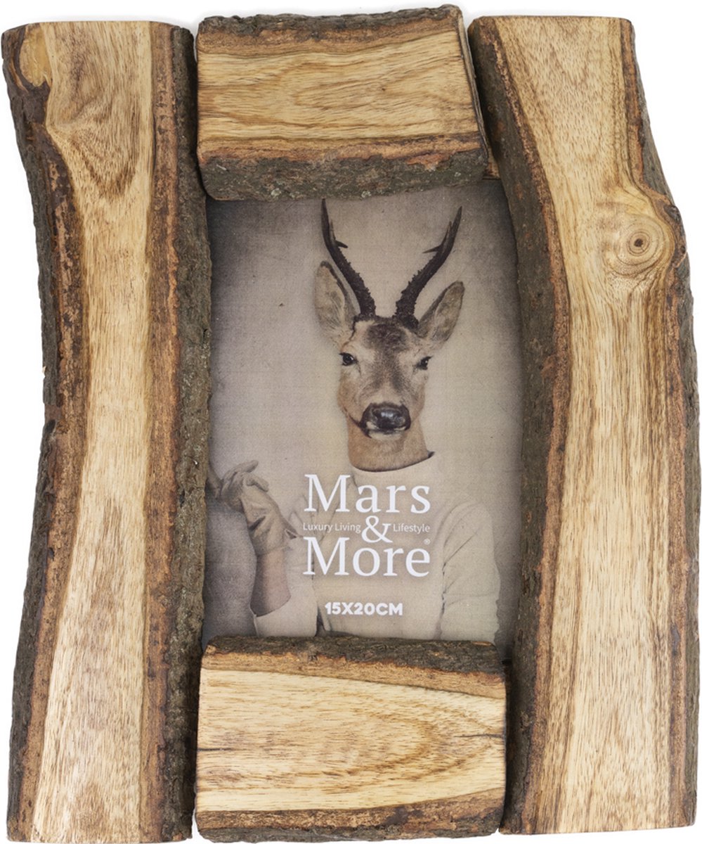 Mars & More fotolijst mango boomstam 15x20cm Bruin