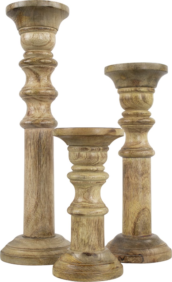 kandelaar mango hout 30cm*