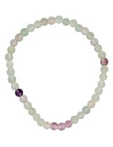 Fluoriet kralen kinderarmbandje 4 mm