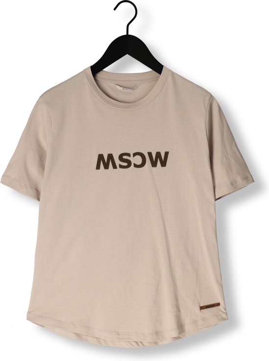 Moscow Dames Tshirt 47-04-gonevelvet Taupe - Maat XS