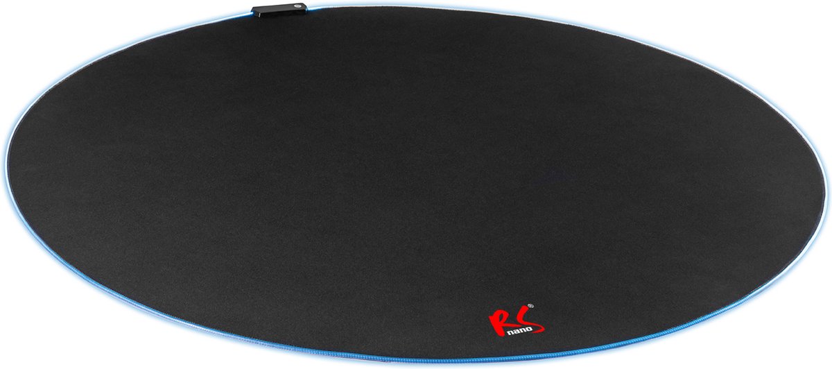 NanoRS - Bureaustoelmat - Mat voor gamestoel - RGB-achtergrondverlichting blauw - 100cm, RS171 - Zwart