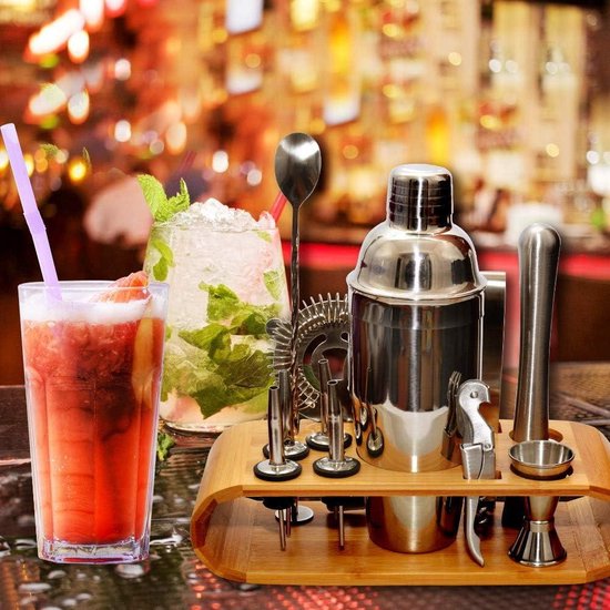 Mélange De Verre En Acier Inoxydable 17oz/500ml Cocktail Shaker Mixer Épaisses Boissons Mélanger Tasse Barman DIY Outils