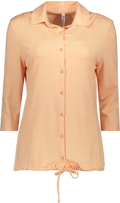 Zoso Blouse Beau Blouse With Spray Print 242 1020 Apricot Dames Maat - XXL