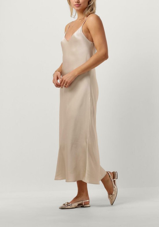 Resort Finest Dames Midi Jurk Slip Dress Beige - Maat M