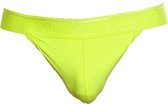 Garçon Neon Yellow Thong - MAAT L - Heren Ondergoed - String voor Man - Mannen String