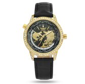 Montre pour femme Esprit ES1L185L0035 - bracelet en cuir - 5ATM - montre-bracelet pour femme - avec éléments en or