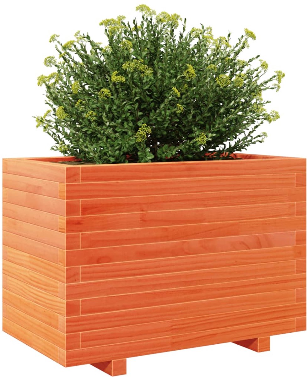 VidaXL Plantenbak 70x40x49 5 cm massief grenenhout wasbruin